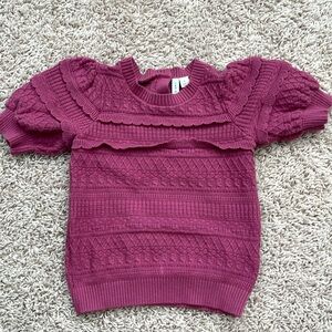 Janie and Jack girls knit short sleeve sweater. Never worn!